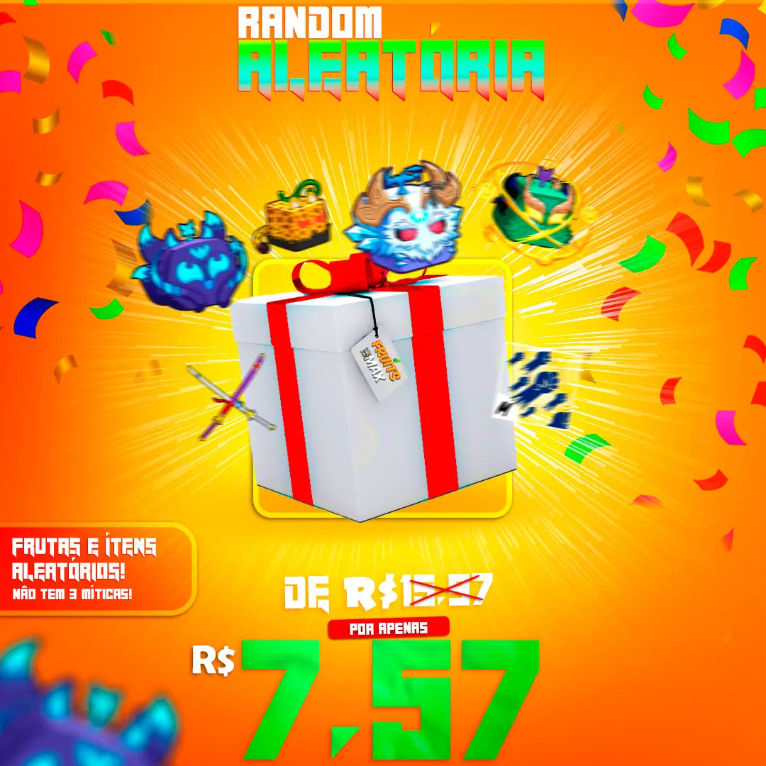 [👑] - QUALQUER FRUTA, CDK , GOD HUMAN E ATÉ SEA 3  - 100% ALEATÓRIA!!!🤩